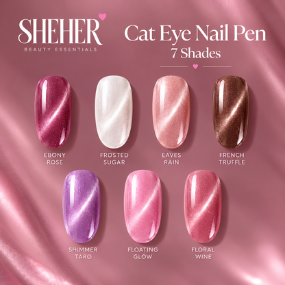 Sheher 7-in-1 Magnetic Cat Eye Nail Gel Pen Portable