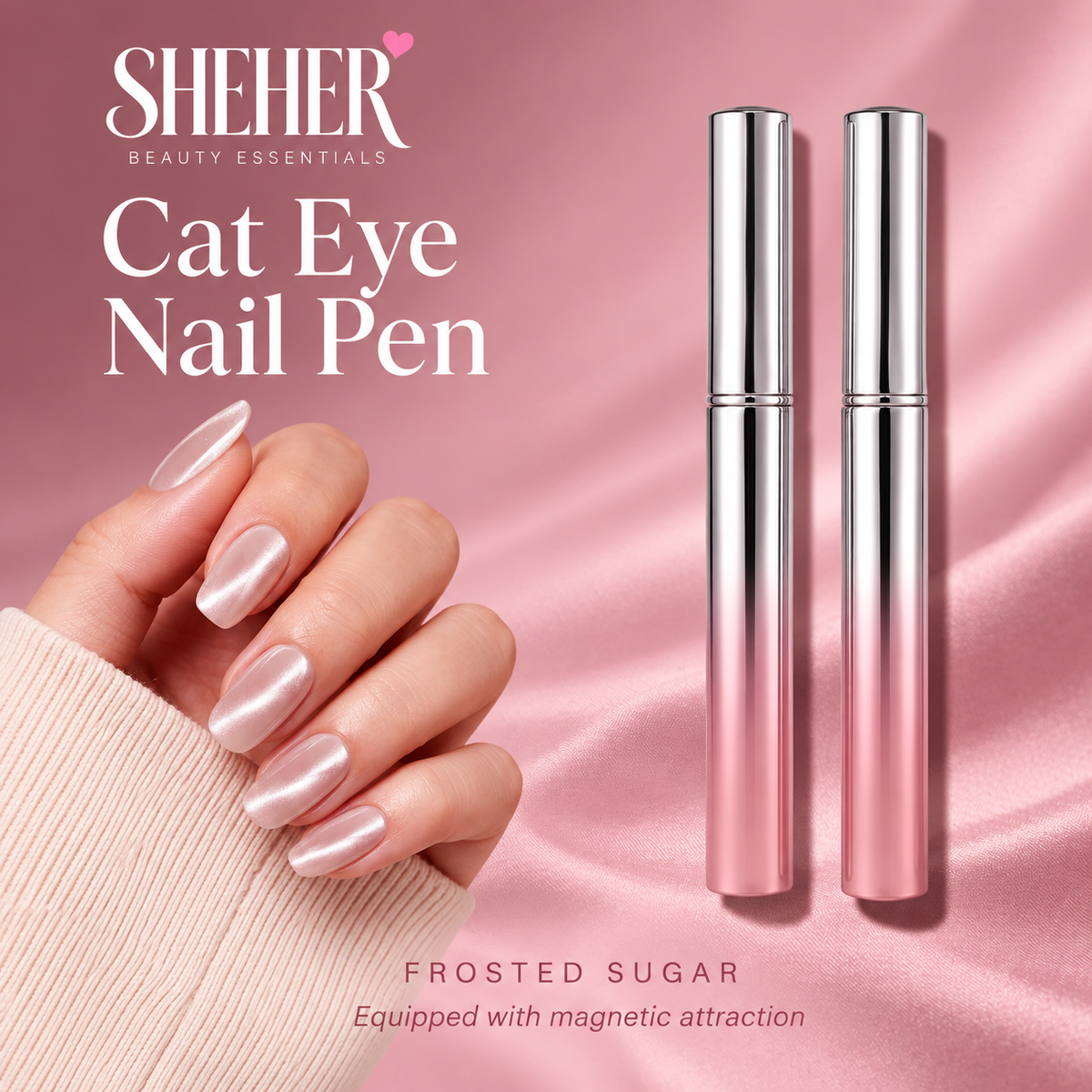 Sheher 7-in-1 Magnetic Cat Eye Nail Gel Pen Portable